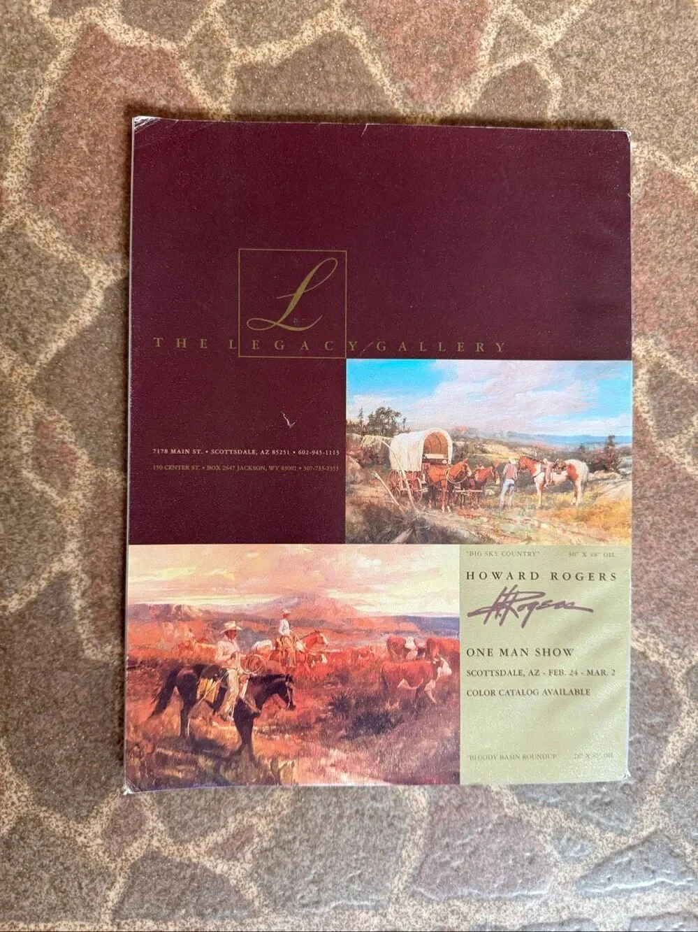 Vintage 1996 Art West Magazine Journal Western Cowboy